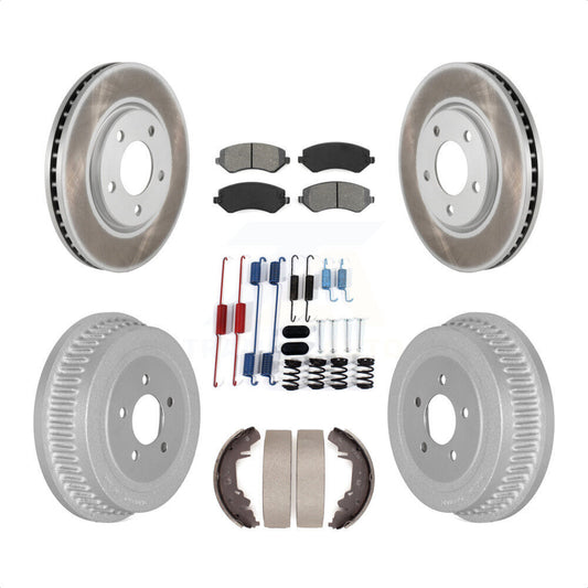 [Avant + Arrière] Kit de disque (revêtu) et plaquette (semi-métallique) de frein pour Dodge Grand Caravan Chrysler Voyager KGS-101897 par Transit Auto