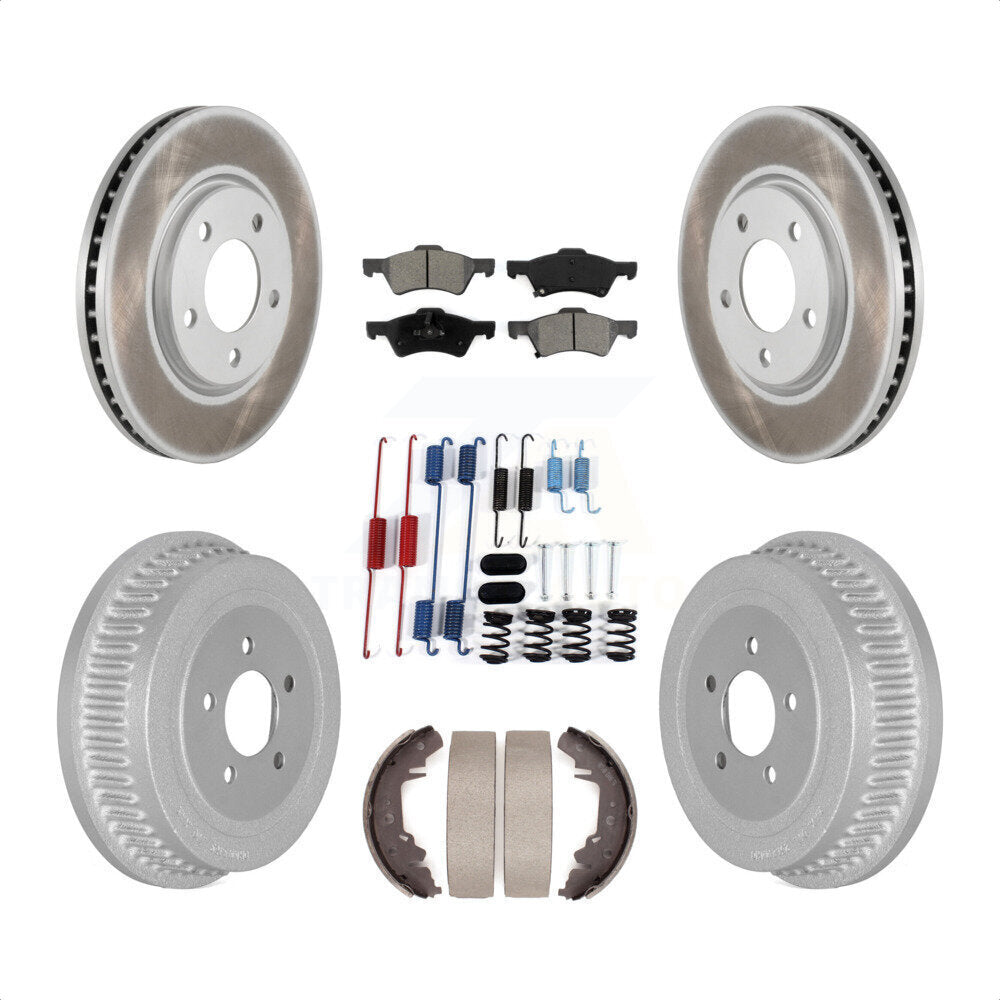 [Avant + Arrière] Kit de disque (revêtu) et plaquette (semi-métallique) de frein pour Dodge Chrysler Town & Country Grand Caravan KGS-101898 par Transit Auto