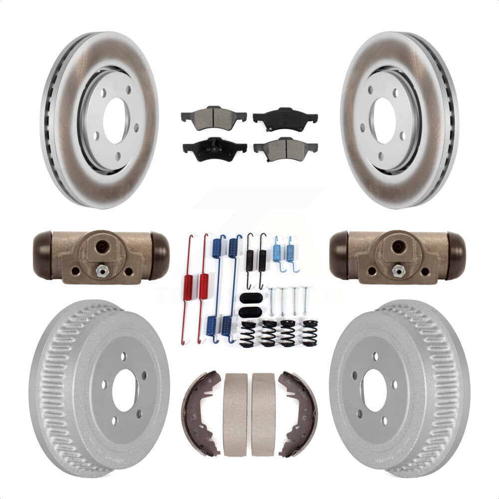 [Avant + Arrière] Kit de disque (revêtu) et plaquette (semi-métallique) de frein pour Dodge Caravan Chrysler Voyager KGS-101903 par Transit Auto