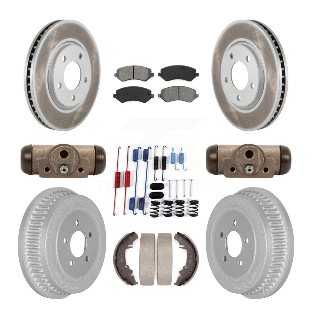 [Avant + Arrière] Kit de disque (revêtu) et plaquette (semi-métallique) de frein pour Dodge Grand Caravan Chrysler Voyager KGS-101904 par Transit Auto