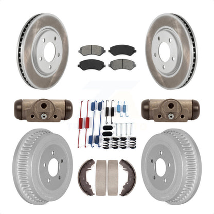 [Avant + Arrière] Kit de disque (revêtu) et plaquette (semi-métallique) de frein pour Dodge Grand Caravan Chrysler Voyager KGS-101904 par Transit Auto
