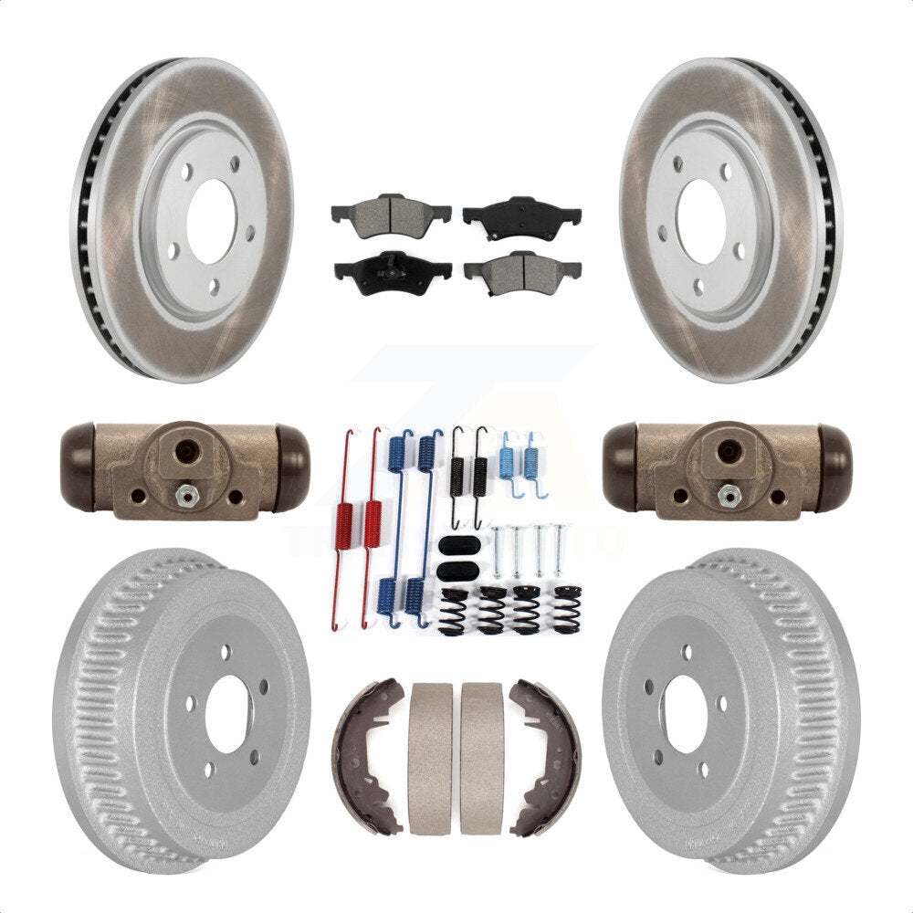 [Avant + Arrière] Kit de disque (revêtu) et plaquette (semi-métallique) de frein pour Dodge Chrysler Town & Country Grand Caravan KGS-101905 par Transit Auto