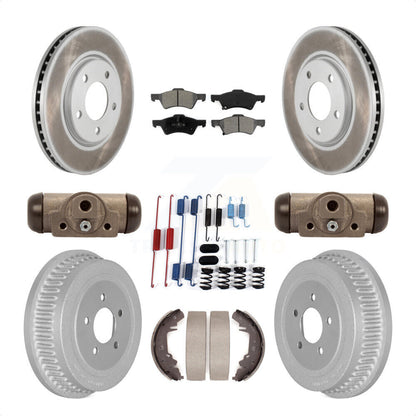 [Avant + Arrière] Kit de disque (revêtu) et plaquette (semi-métallique) de frein pour Dodge Chrysler Town & Country Grand Caravan KGS-101905 par Transit Auto
