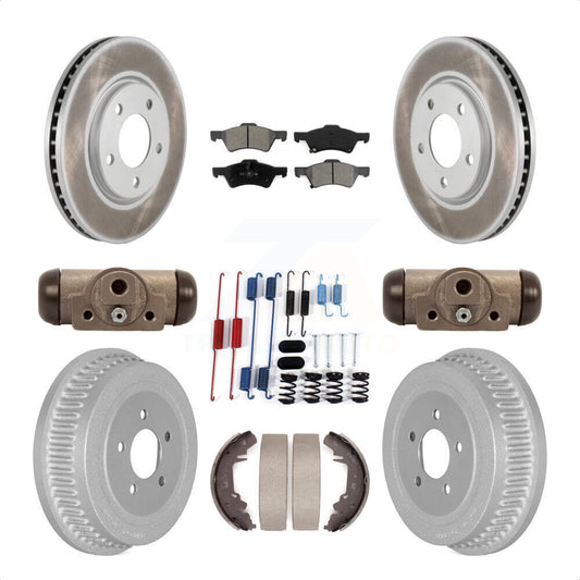 [Avant + Arrière] Kit de disque (revêtu) et plaquette (semi-métallique) de frein pour Dodge Chrysler Town & Country Grand Caravan KGS-101905 par Transit Auto
