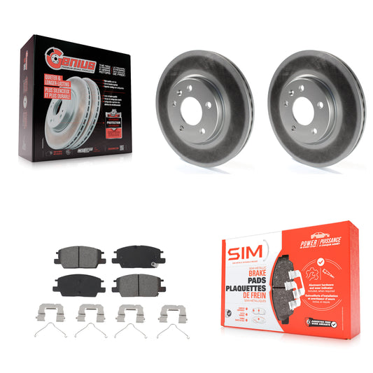 [Avant] Kit de disque (revêtu) et plaquette (semi-métallique) de frein pour Chevrolet Equinox Malibu GMC Terrain Buick LaCrosse Regal Sportback TourX KGS-101907