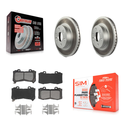 [Avant] Kit de disque (revêtu) et plaquette (semi-métallique) de frein pour 2015-2020 Chevrolet Colorado GMC Canyon KGS-101908