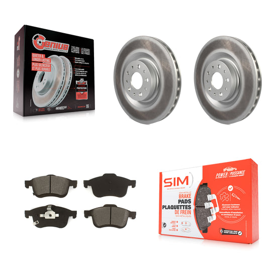 [Avant] Kit de disque (revêtu) et plaquette (semi-métallique) de frein pour 2014-2020 Fiat 500L KGS-101911
