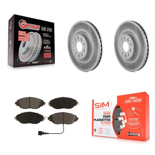 [Avant] Kit de disque (revêtu) et plaquette (semi-métallique) de frein pour Volkswagen GTI Jetta KGS-101916