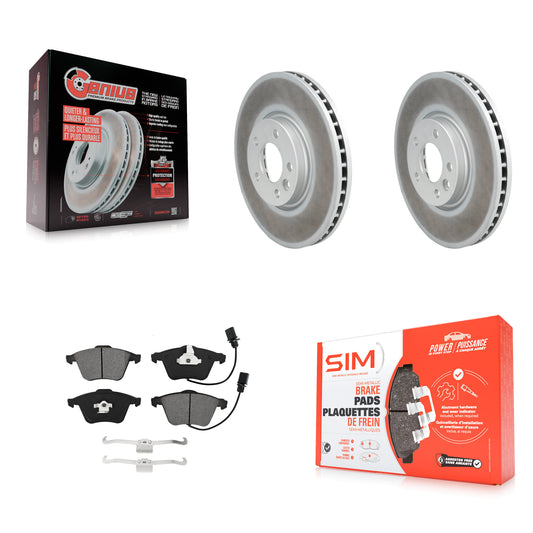 [Avant] Kit de disque (revêtu) et plaquette (semi-métallique) de frein pour Volkswagen CC avec 340mm Diameter Rotor KGS-101926