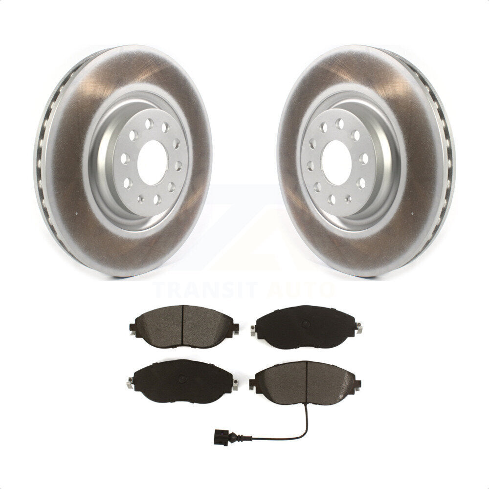 [Avant] Kit de disque (revêtu) et plaquette (semi-métallique) de frein pour Volkswagen Tiguan Jetta GTI Audi Golf R S3 Q3 Arteon KGS-101932 par Transit Auto