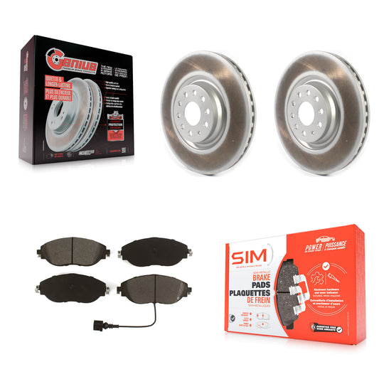 [Avant] Kit de disque (revêtu) et plaquette (semi-métallique) de frein pour Volkswagen Tiguan Jetta GTI Audi Golf R S3 Q3 Arteon KGS-101932