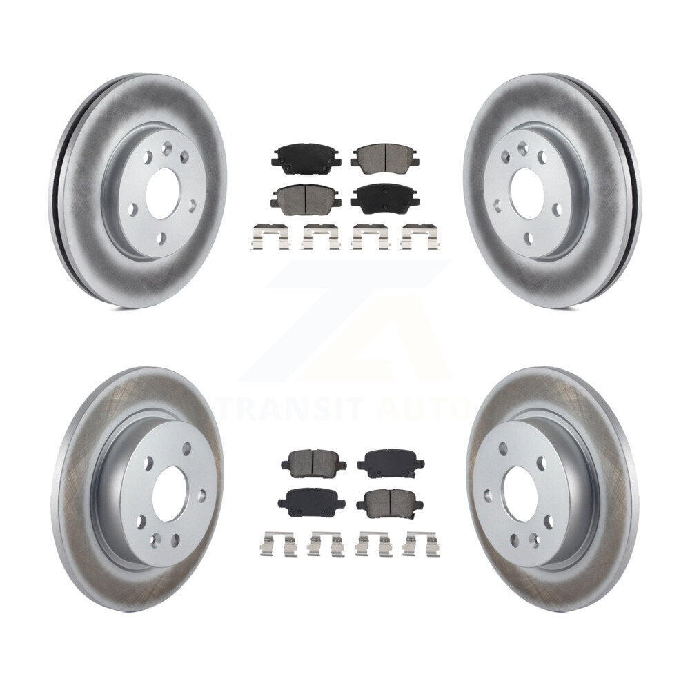 [Avant + Arrière] Kit de disque (revêtu) et plaquette (semi-métallique) de frein pour 2016 Chevrolet Cruze avec 268mm Diameter Rotor KGS-101938
