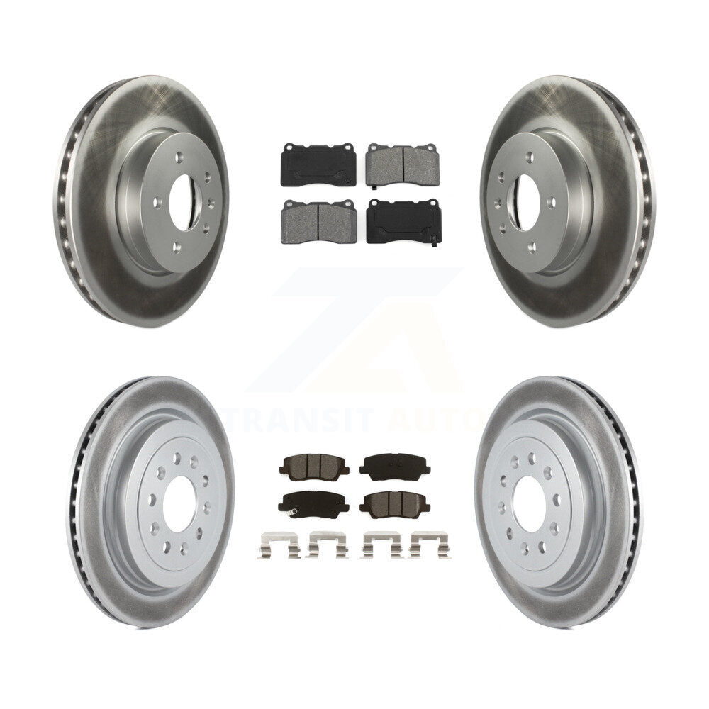 [Avant + Arrière] Kit de disque (revêtu) et plaquette (semi-métallique) de frein pour 2013-2015 Cadillac ATS avec 321mm Diameter Rotor KGS-101943