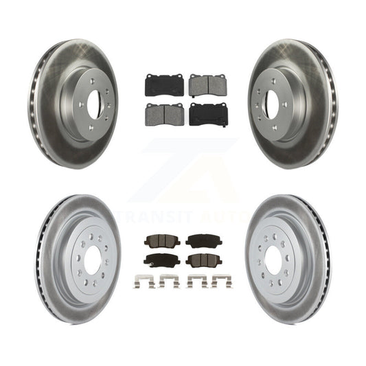 [Avant + Arrière] Kit de disque (revêtu) et plaquette (semi-métallique) de frein pour 2013-2015 Cadillac ATS avec 321mm Diameter Rotor KGS-101943