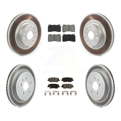 [Avant + Arrière] Kit de disque (revêtu) et plaquette (semi-métallique) de frein pour Cadillac CTS avec 18" Factory Wheels KGS-101944