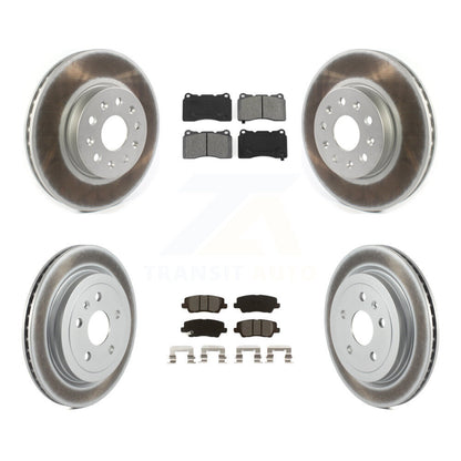 [Avant + Arrière] Kit de disque (revêtu) et plaquette (semi-métallique) de frein pour Cadillac CTS KGS-101945