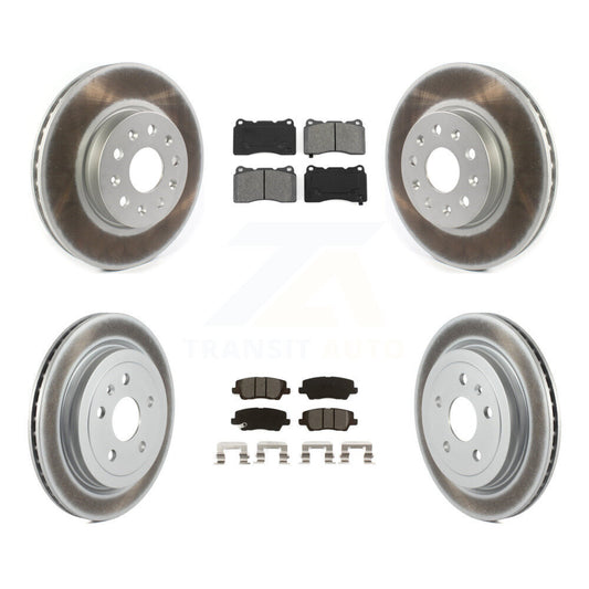 [Avant + Arrière] Kit de disque (revêtu) et plaquette (semi-métallique) de frein pour Cadillac CTS KGS-101945