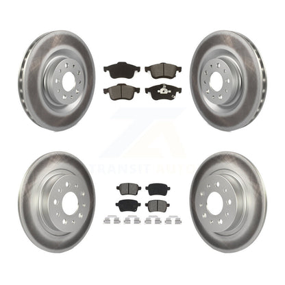 [Avant + Arrière] Kit de disque (revêtu) et plaquette (semi-métallique) de frein pour 2014-2020 Fiat 500L KGS-101951