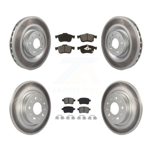 [Avant + Arrière] Kit de disque (revêtu) et plaquette (semi-métallique) de frein pour 2014-2020 Fiat 500L KGS-101951