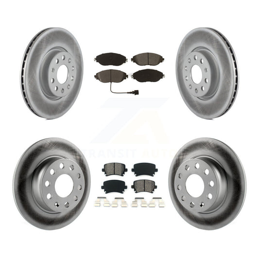 [Avant + Arrière] Kit de disque (revêtu) et plaquette (semi-métallique) de frein pour 2015 Volkswagen GTI avec Performance Package KGS-101954