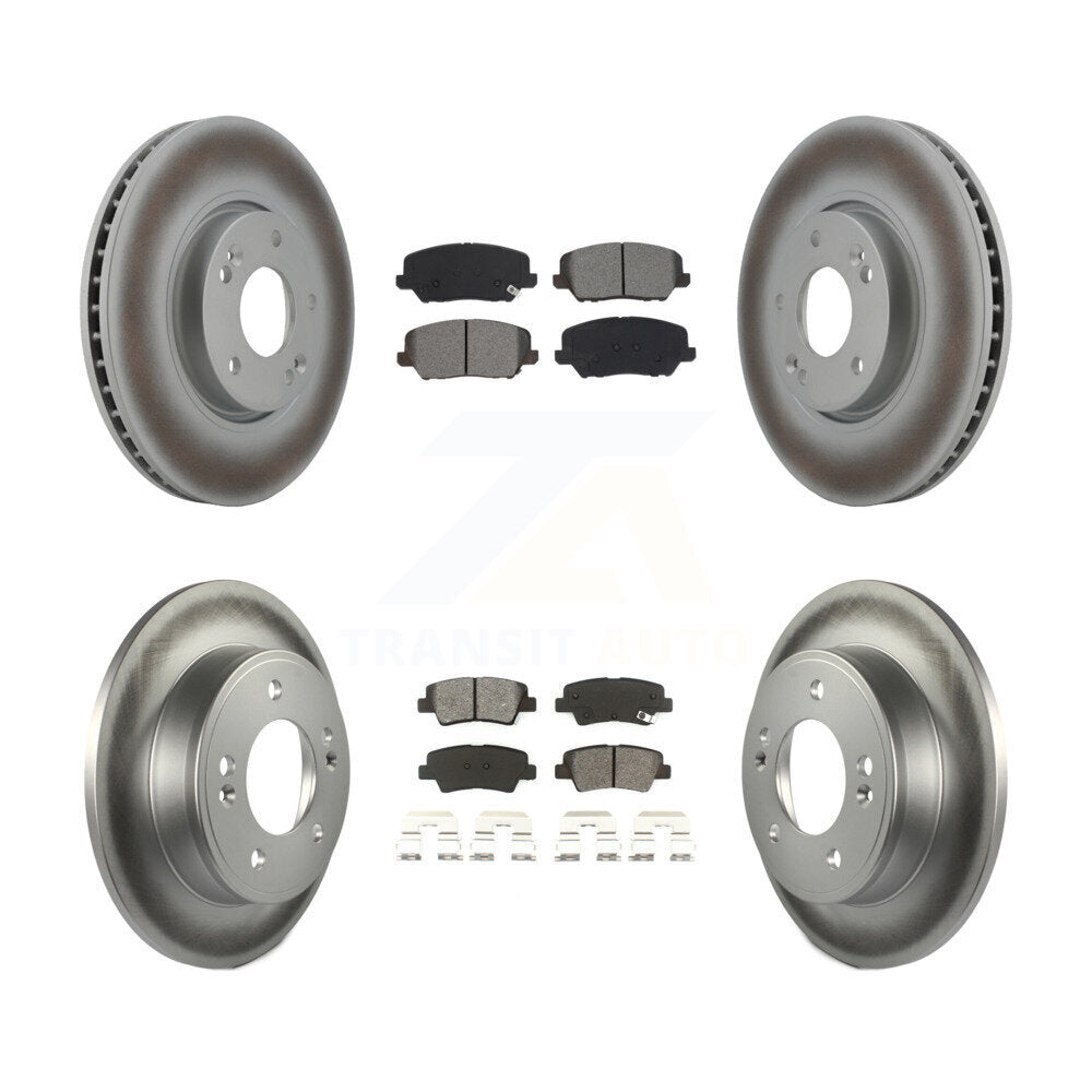 [Avant + Arrière] Kit de disque (revêtu) et plaquette (semi-métallique) de frein pour Kia Forte Forte5 SX KGS-101956