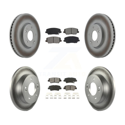 [Avant + Arrière] Kit de disque (revêtu) et plaquette (semi-métallique) de frein pour Kia Forte Forte5 SX KGS-101956