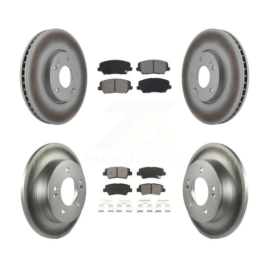 [Avant + Arrière] Kit de disque (revêtu) et plaquette (semi-métallique) de frein pour Kia Forte Forte5 SX KGS-101956