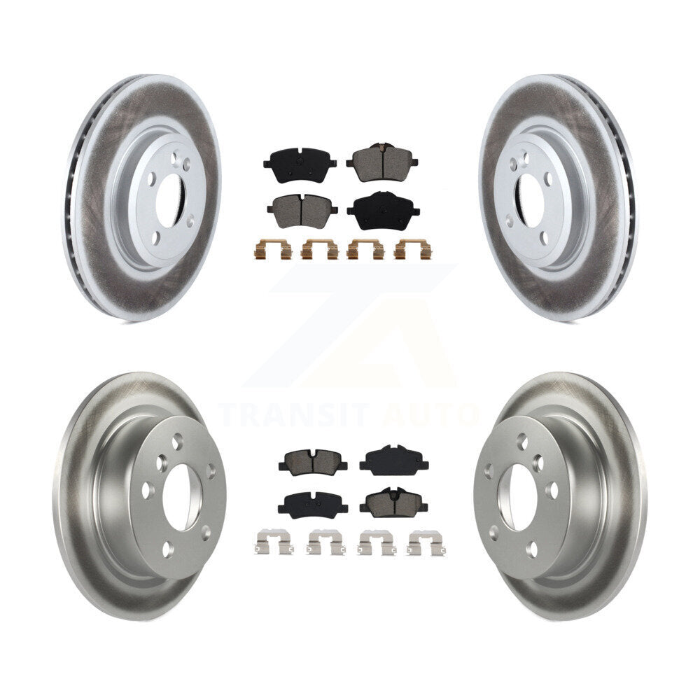 [Avant + Arrière] Kit de disque (revêtu) et plaquette (semi-métallique) de frein pour 2015 Mini Cooper 2.0L 1.5L avec 294mm Diameter Rotor KGS-101962