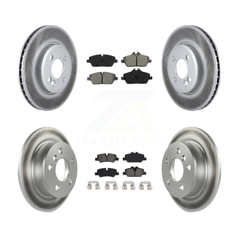 [Avant + Arrière] Kit de disque (revêtu) et plaquette (semi-métallique) de frein pour 2015 Mini Cooper 2.0L 1.5L avec 280mm Diameter Rotor KGS-101963