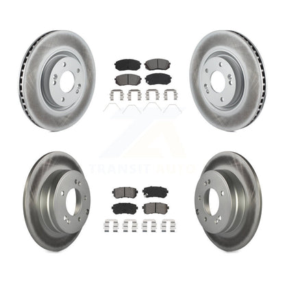[Avant + Arrière] Kit de disque (revêtu) et plaquette (semi-métallique) de frein pour Kia Optima avec Manual Parking KGS-101970