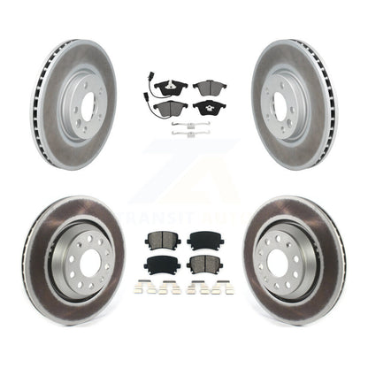 [Avant + Arrière] Kit de disque (revêtu) et plaquette (semi-métallique) de frein pour Volkswagen CC avec 340mm Diameter Rotor KGS-101973