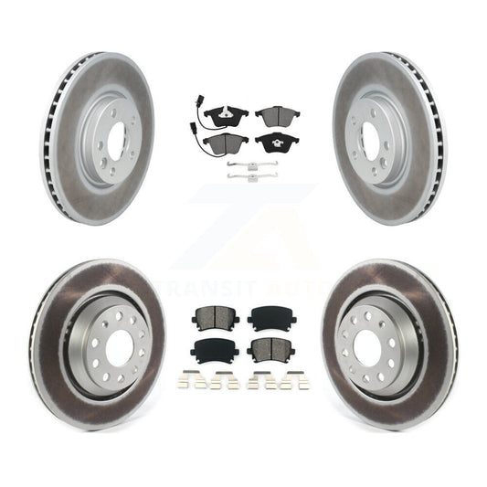 [Avant + Arrière] Kit de disque (revêtu) et plaquette (semi-métallique) de frein pour Volkswagen CC avec 340mm Diameter Rotor KGS-101973
