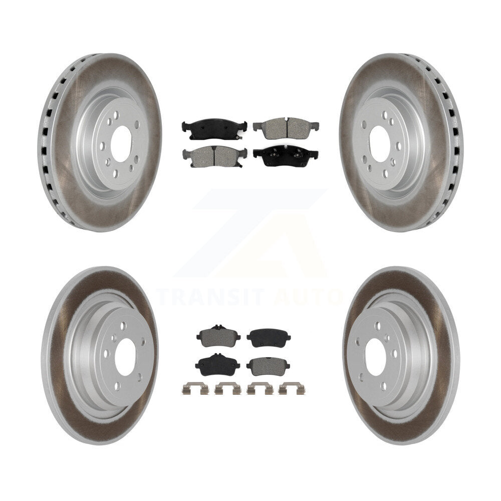 [Avant + Arrière] Kit de disque (revêtu) et plaquette (semi-métallique) de frein pour Mercedes-Benz ML350 GLE350 ML250 GLE300d KGS-101976