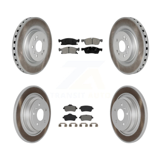 [Avant + Arrière] Kit de disque (revêtu) et plaquette (semi-métallique) de frein pour Mercedes-Benz ML350 GLE350 ML250 GLE300d KGS-101976