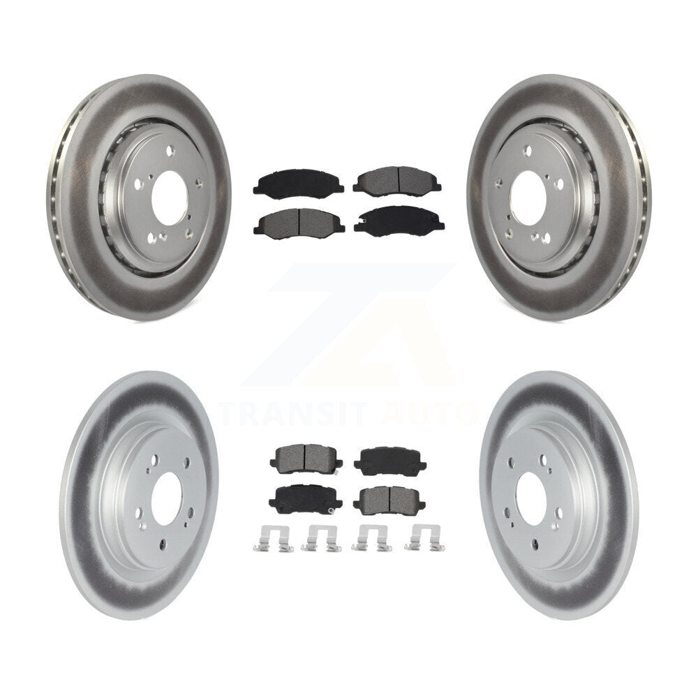 [Avant + Arrière] Kit de disque (revêtu) et plaquette (semi-métallique) de frein pour 2018-2023 Honda Odyssey KGS-101978
