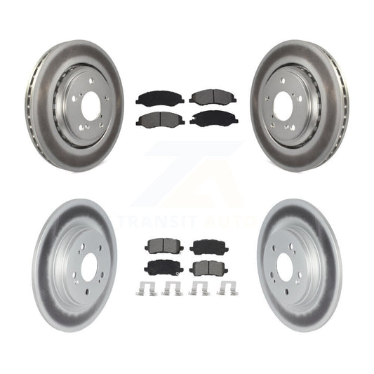 [Avant + Arrière] Kit de disque (revêtu) et plaquette (semi-métallique) de frein pour 2018-2023 Honda Odyssey KGS-101978