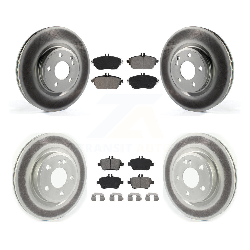[Avant + Arrière] Kit de disque (revêtu) et plaquette (semi-métallique) de frein pour Mercedes-Benz GLA250 CLA250 INFINITI QX30 KGS-101981