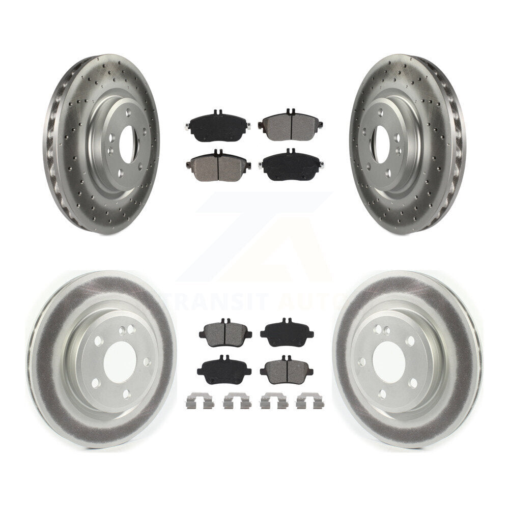 [Avant + Arrière] Kit de disque (revêtu) et plaquette (semi-métallique) de frein pour Mercedes-Benz CLA250 avec Sport Package KGS-101983