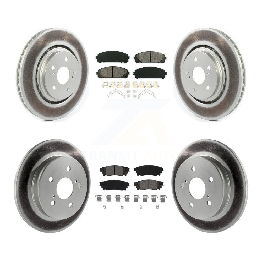 [Avant + Arrière] Kit de disque (revêtu) et plaquette (semi-métallique) de frein pour Toyota Camry Avalon TRD KGS-101995
