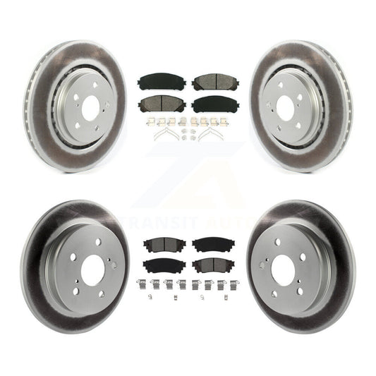 [Avant + Arrière] Kit de disque (revêtu) et plaquette (semi-métallique) de frein pour Toyota Camry Avalon TRD KGS-101995