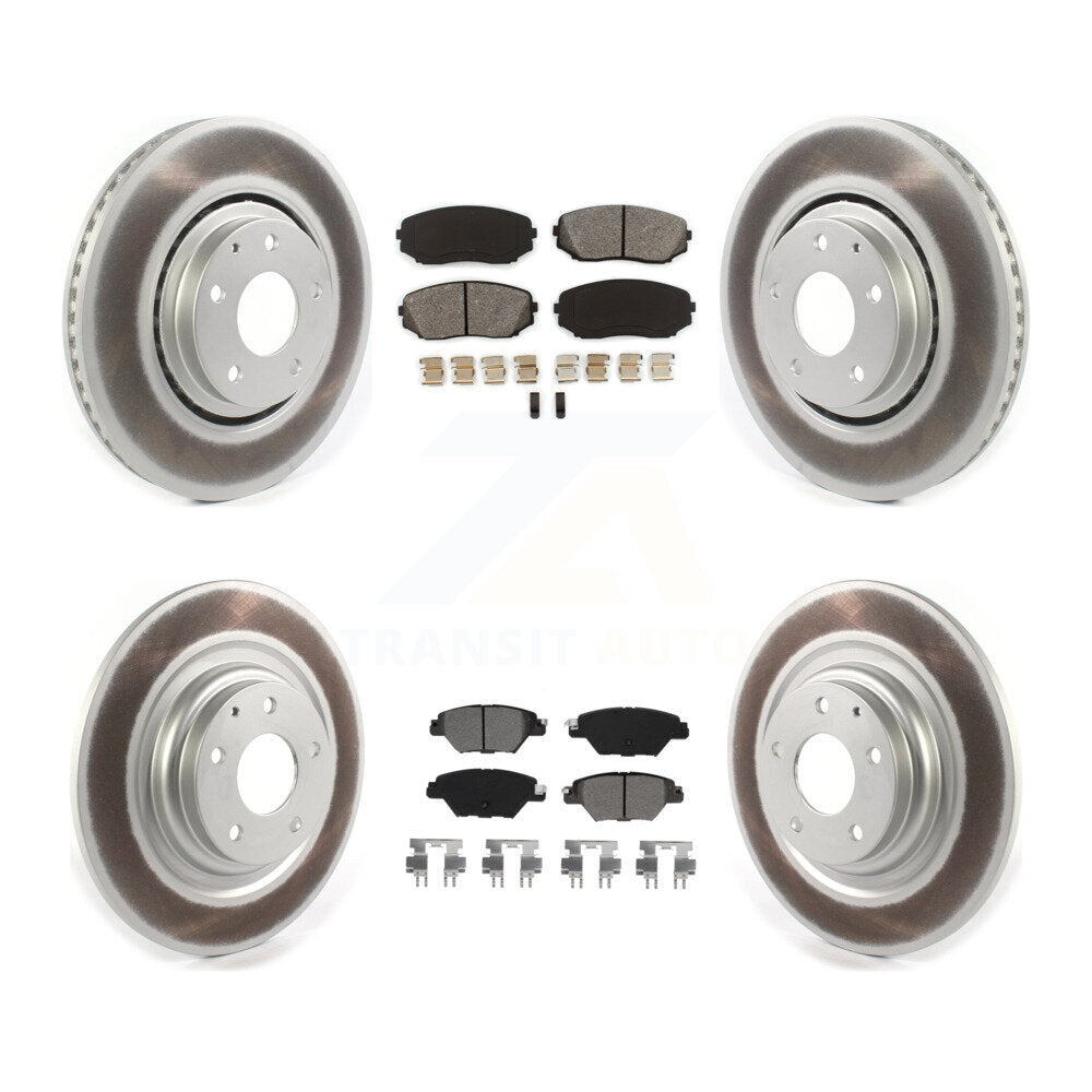 [Avant + Arrière] Kit de disque (revêtu) et plaquette (semi-métallique) de frein pour 2016-2022 Mazda CX-9 KGS-101998