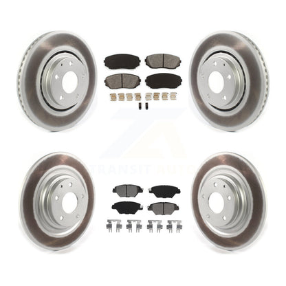 [Avant + Arrière] Kit de disque (revêtu) et plaquette (semi-métallique) de frein pour 2016-2022 Mazda CX-9 KGS-101998