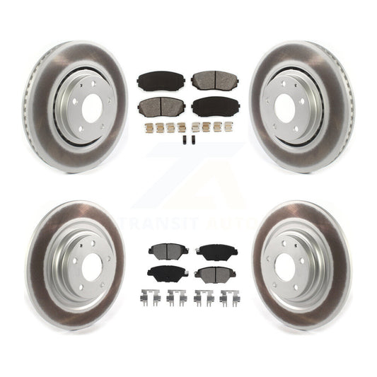 [Avant + Arrière] Kit de disque (revêtu) et plaquette (semi-métallique) de frein pour 2016-2022 Mazda CX-9 KGS-101998