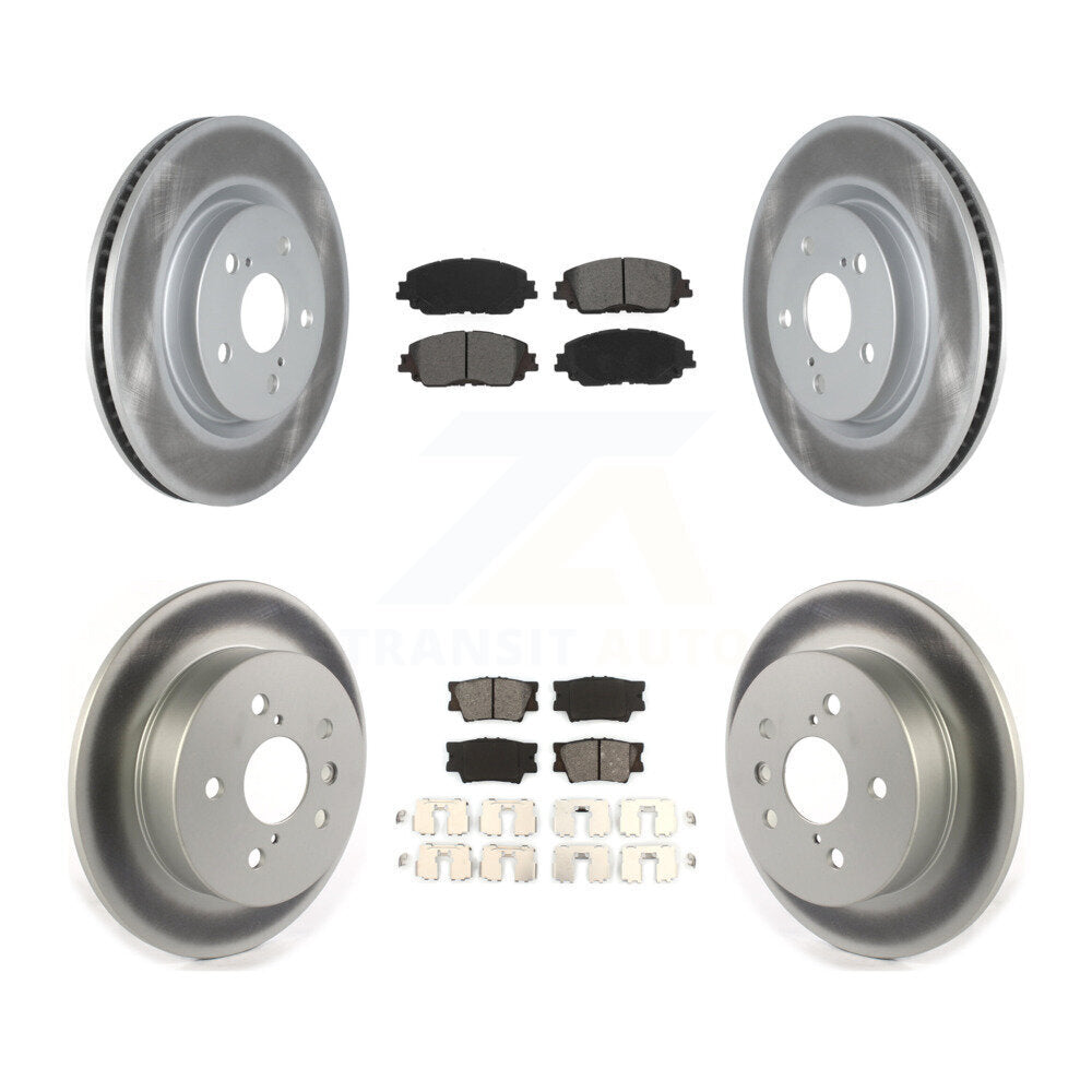 [Avant + Arrière] Kit de disque (revêtu) et plaquette (semi-métallique) de frein pour Toyota Camry KGS-102000