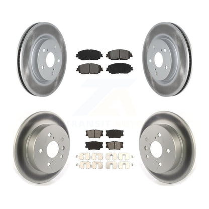 [Avant + Arrière] Kit de disque (revêtu) et plaquette (semi-métallique) de frein pour Toyota Camry KGS-102000