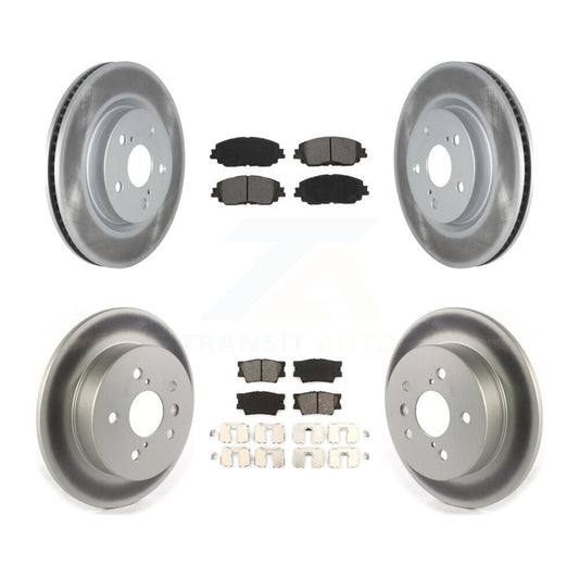 [Avant + Arrière] Kit de disque (revêtu) et plaquette (semi-métallique) de frein pour Toyota Camry KGS-102000