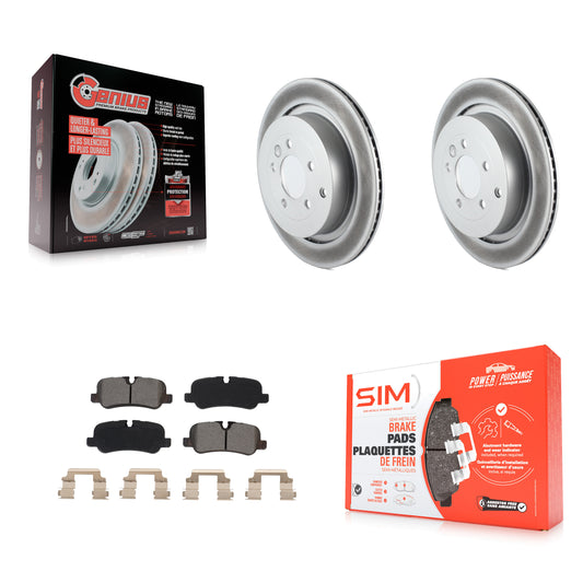 [Arrière] Kit de disque (revêtu) et plaquette (semi-métallique) de frein pour Land Rover Range Sport LR4 LR3 KGS-102014