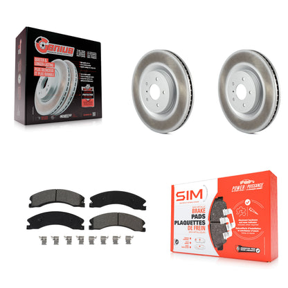 [Arrière] Kit de disque (revêtu) et plaquette (semi-métallique) de frein pour 2012-2021 Nissan NV2500 NV3500 NV1500 KGS-102017