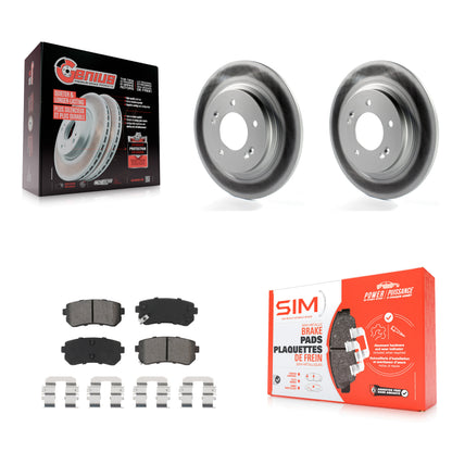 [Arrière] Kit de disque (revêtu) et plaquette (semi-métallique) de frein pour 2016 Kia Optima LX EX 1.6T avec Electric Parking KGS-102020