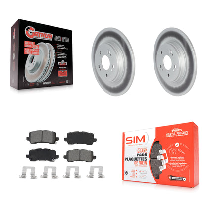 [Arrière] Kit de disque (revêtu) et plaquette (semi-métallique) de frein pour 2018-2023 Honda Odyssey KGS-102030